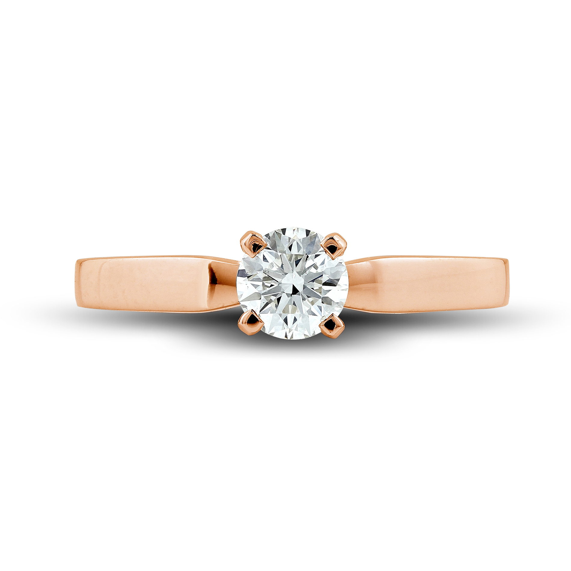 Solitaire diamant classique quatre griffes